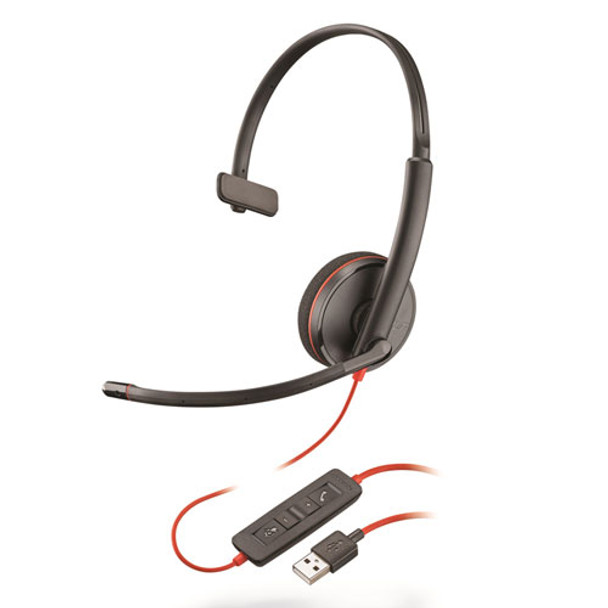 Blackwire 3210, Monaural, Over The Head Headset