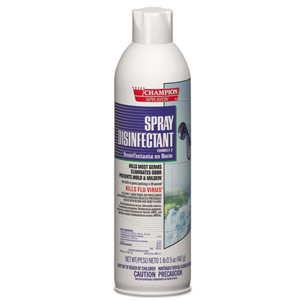 Champion Sprayon Spray Disinfectant, 16.5oz, 12/carton