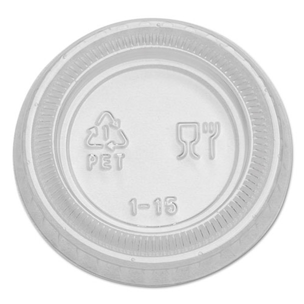 Plastic Portion Cup Lid, Fits 1 Oz Portion Cups, Clear, 4800/carton