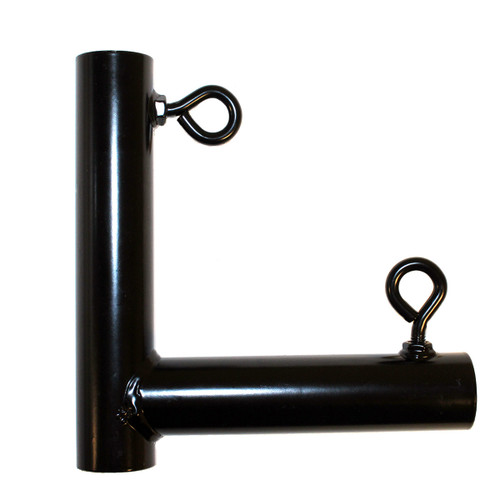 1 3/8" L Shaped Thru Canopy Fitting- Black