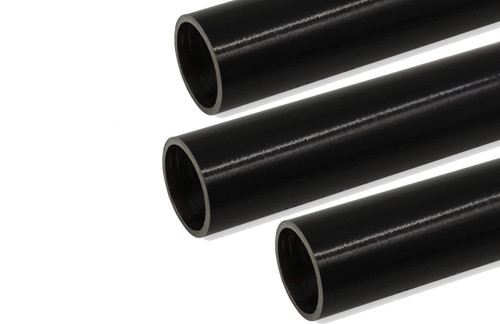 18 Gauge Black Powder Coated Galvanized Steel Canopy Pipe - 1 3/8