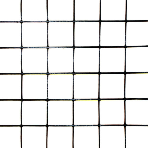 4' x 50' Welded Wire Welded Wire-14 ga. galvanized steel core; 12 ga after Black PVC-Coating, 1" x 1" Mesh