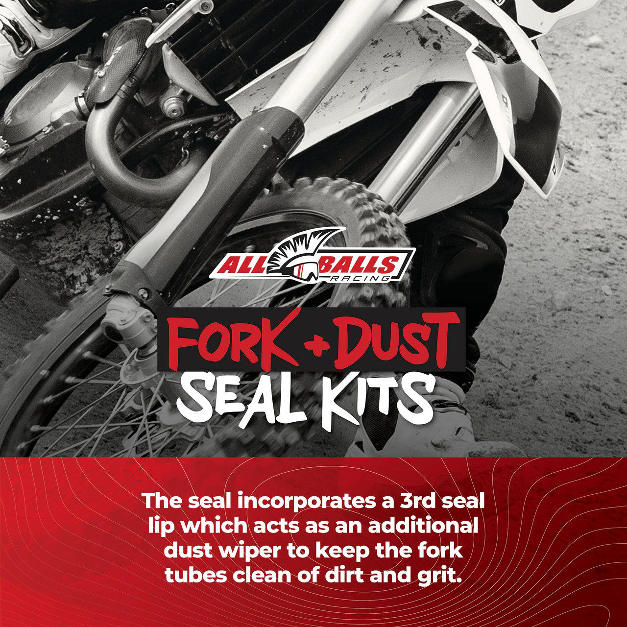 All Balls Fork and Dust Seal Kit - Kawasaki Suzuki 56-144 | DBE