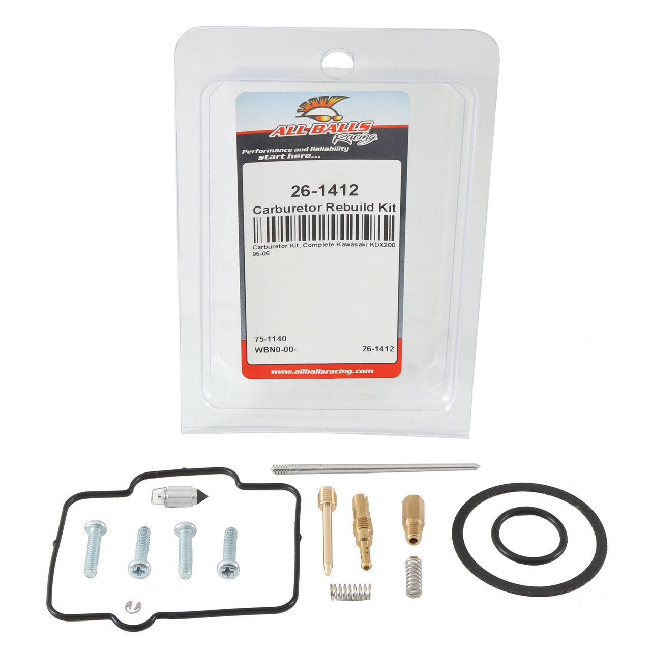 All Balls Carburetor Rebuild Kit 26-1412 - Kawasaki KDX 200 95-06