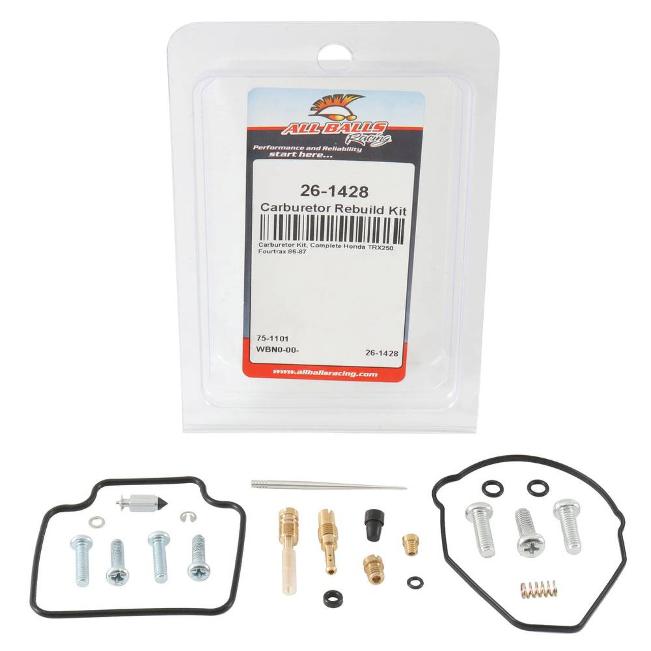 All Balls Carburetor Rebuild Kit 26-1428 - Honda TRX250 Fourtrax