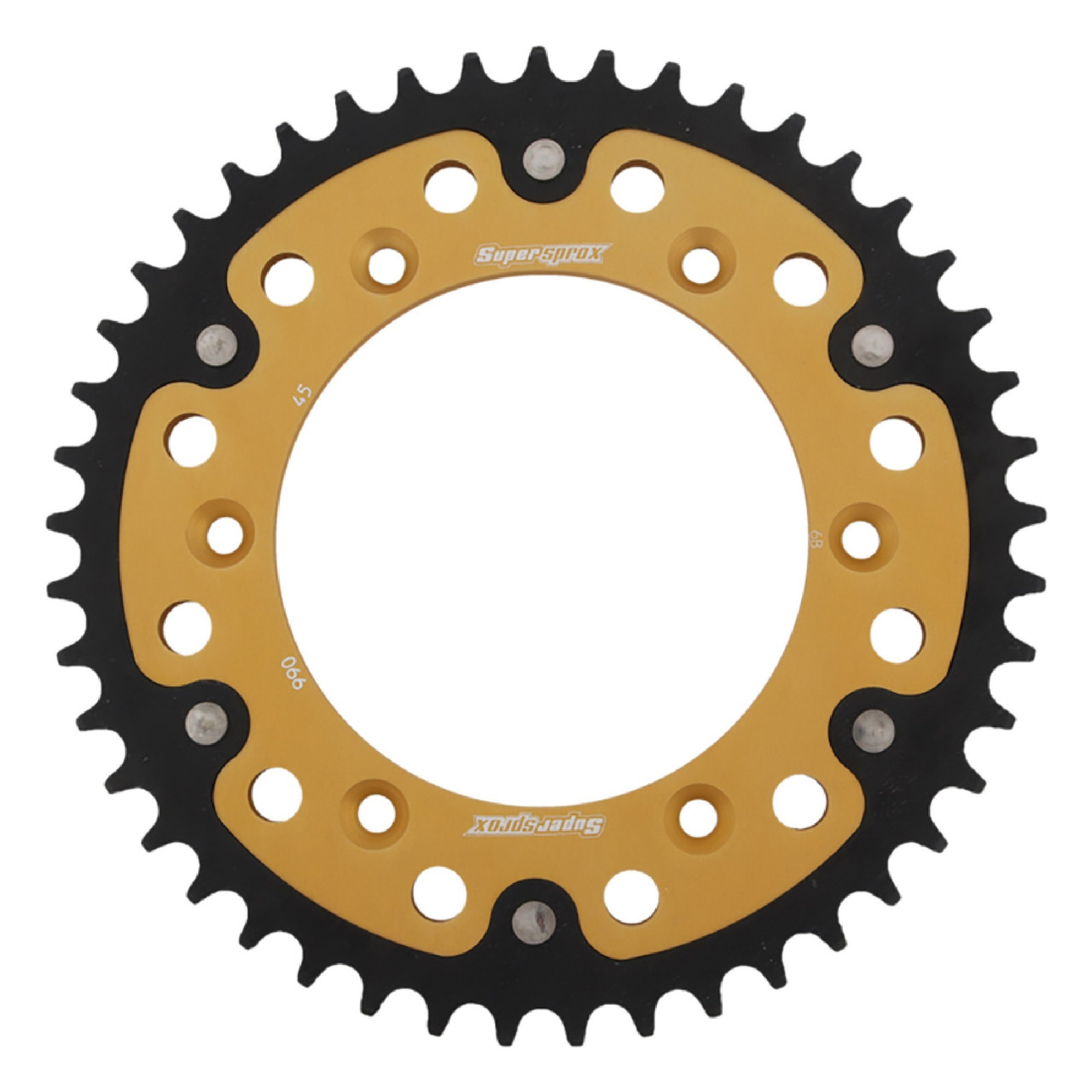 Supersprox - Steel & Aluminum Gold Stealth sprocket, 45T, Chain