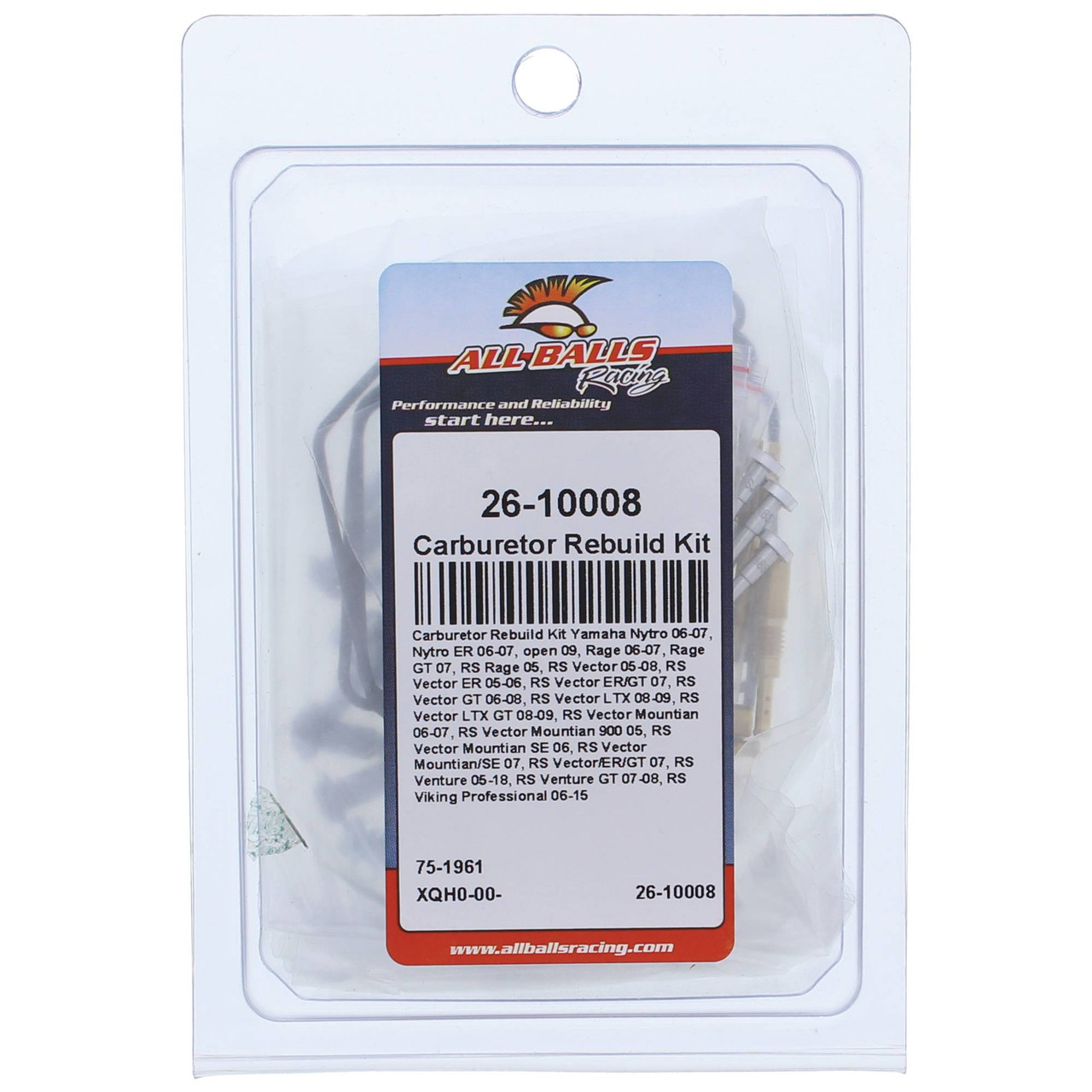 All Balls Carburetor Rebuild Kit (26-10008) - Yamaha RS Vector LTX