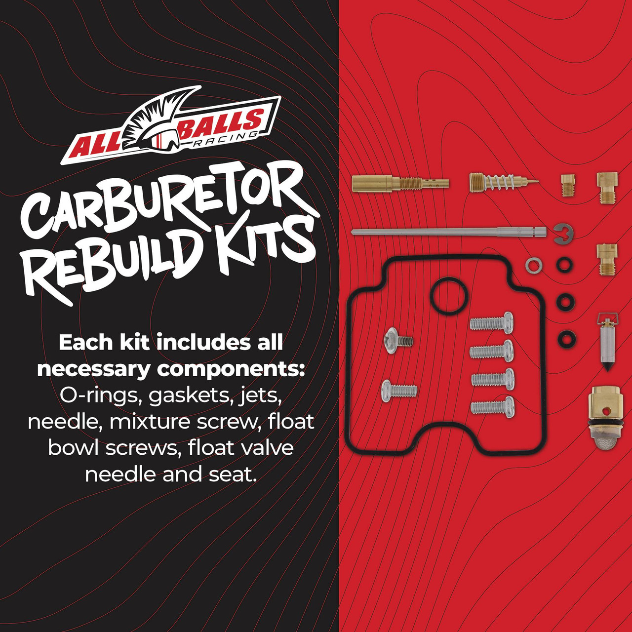 All Balls Carburetor Kit, Complete Arctic Cat 400 DVX 04-08, 26
