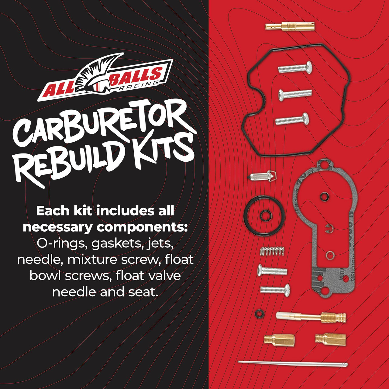 All Balls Carburetor Rebuild Kit 26-1173 - Honda CRF 230 F 03-17 | DBE