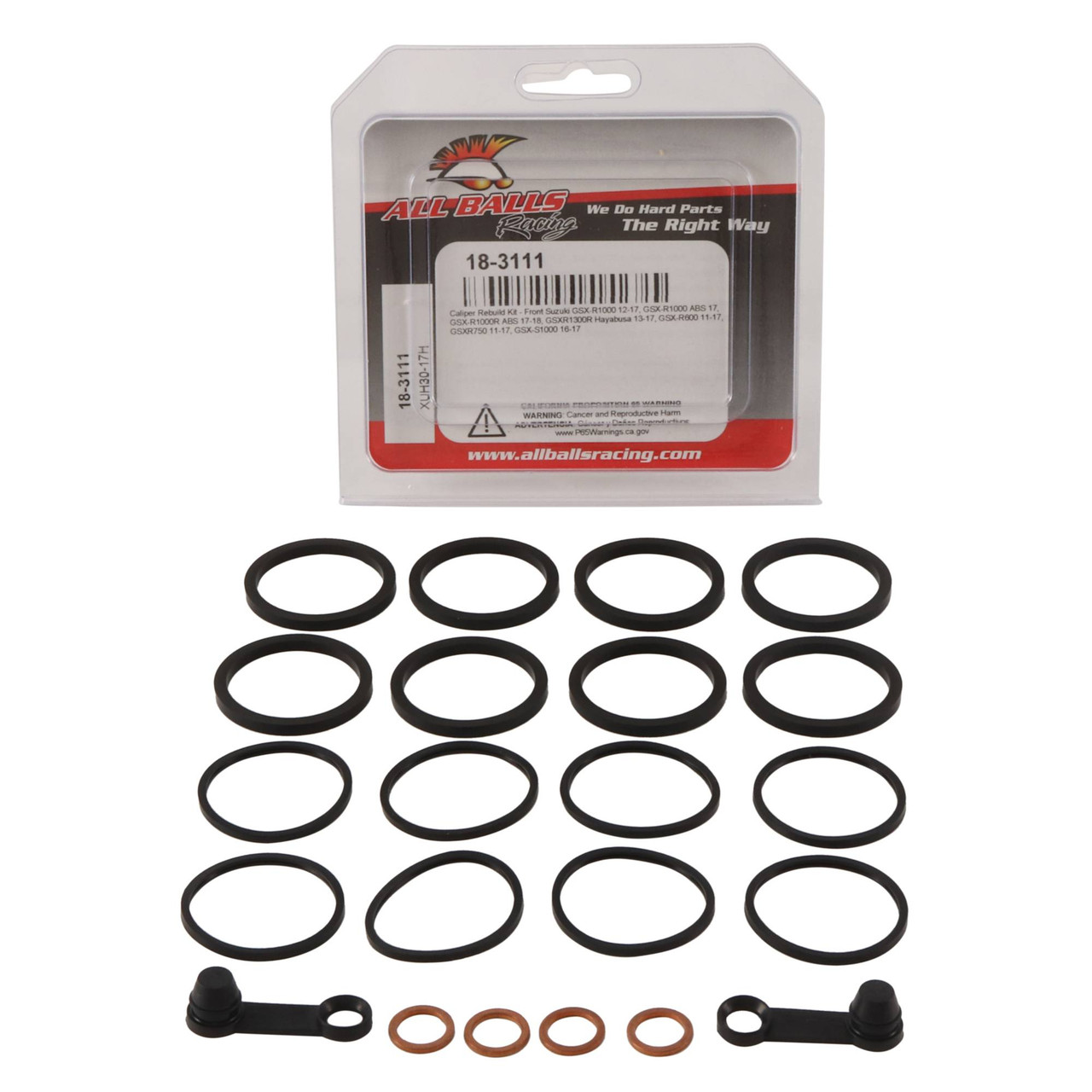 All Balls Front Caliper Rebuild Kit 18-3111 - Suzuki GSX 1300 R