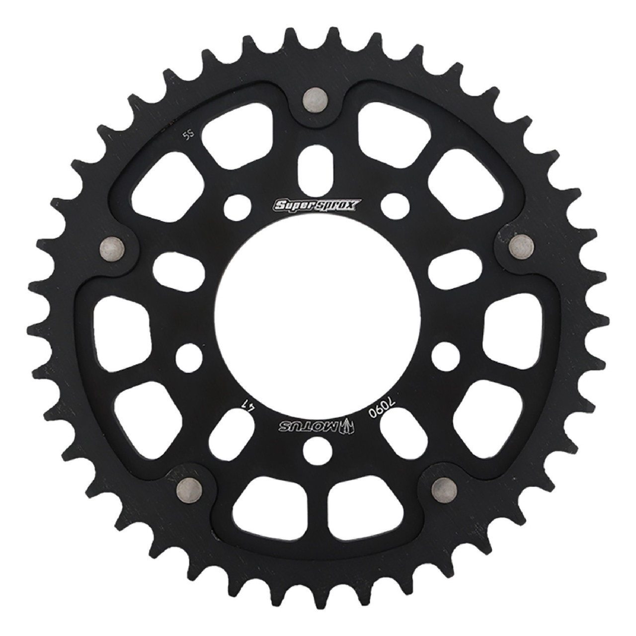 Supersprox - Steel & Aluminum Black Stealth sprocket, 41T, Chain