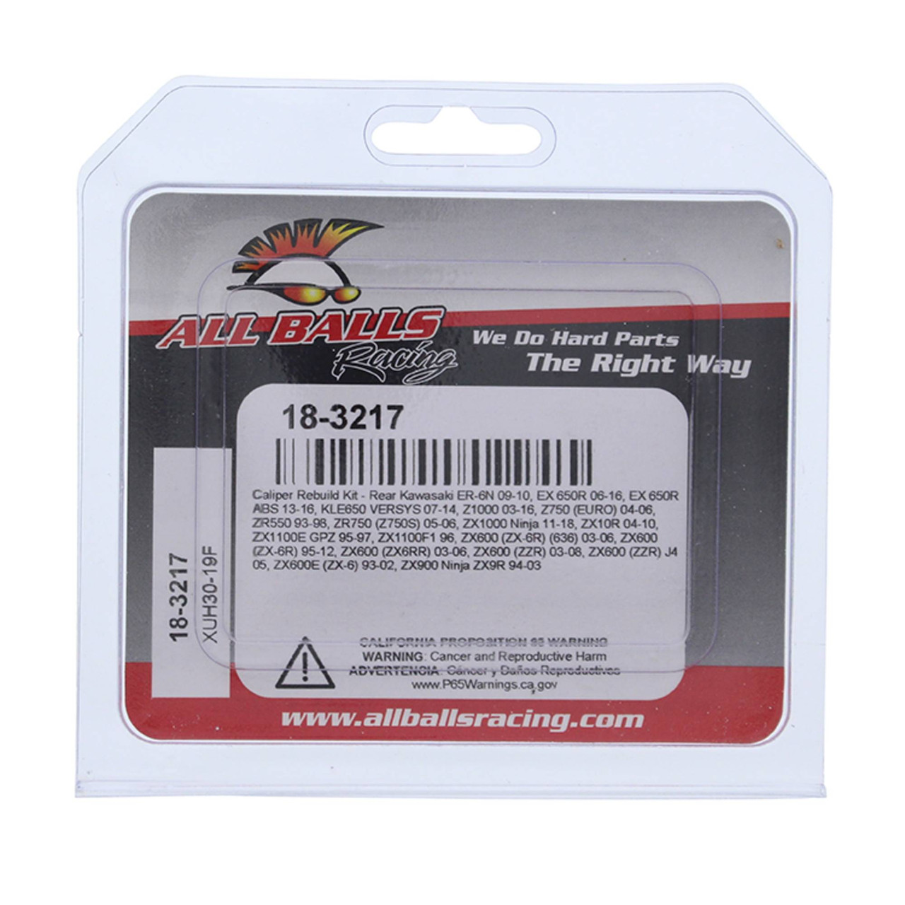 18-3217 All Balls Rear Caliper Rebuild Kit - Kawasaki ER 6N 2009