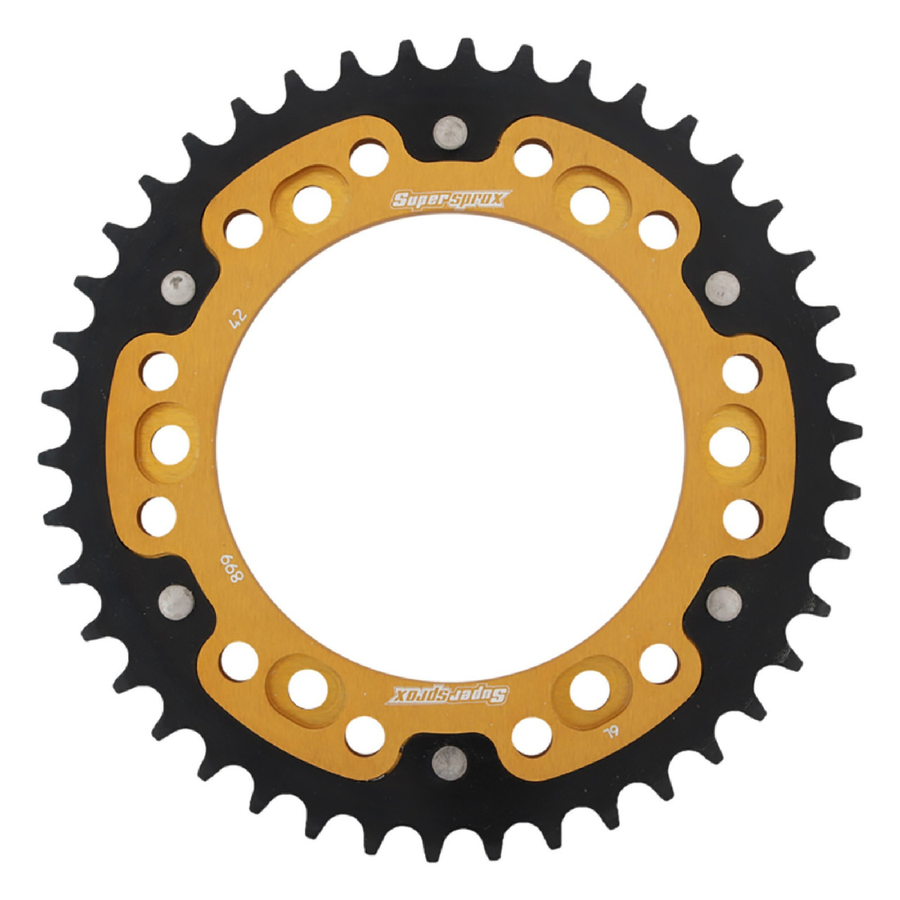 Supersprox - Steel & Aluminum Gold Stealth sprocket, 42T
