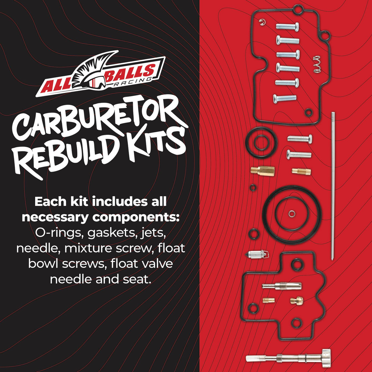 All Balls Carburetor Rebuild Kit 26-1457 - Honda CRF 250 X 03 04