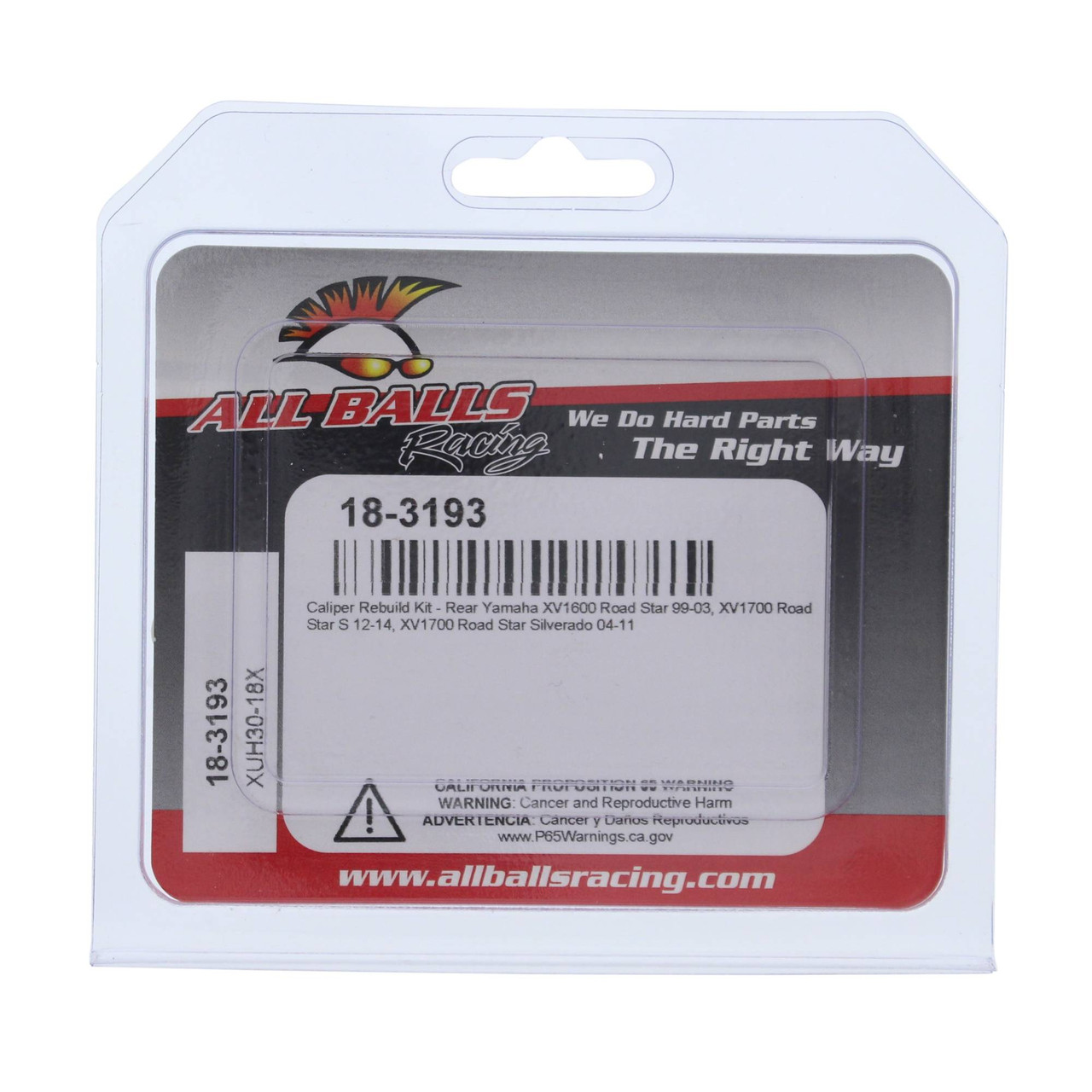 All Balls Rear Caliper Rebuild Kit 18-3193 - Yamaha XV1600 Road