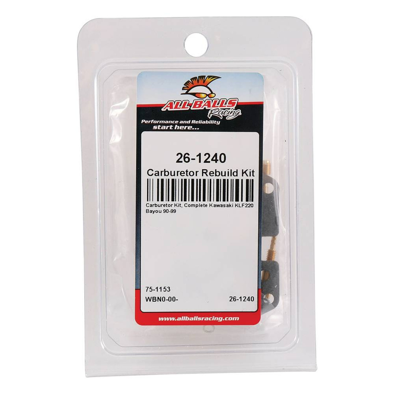 All Balls Racing Carburetor Rebuild Kit Kawasaki Ninja ZX-750F 1987