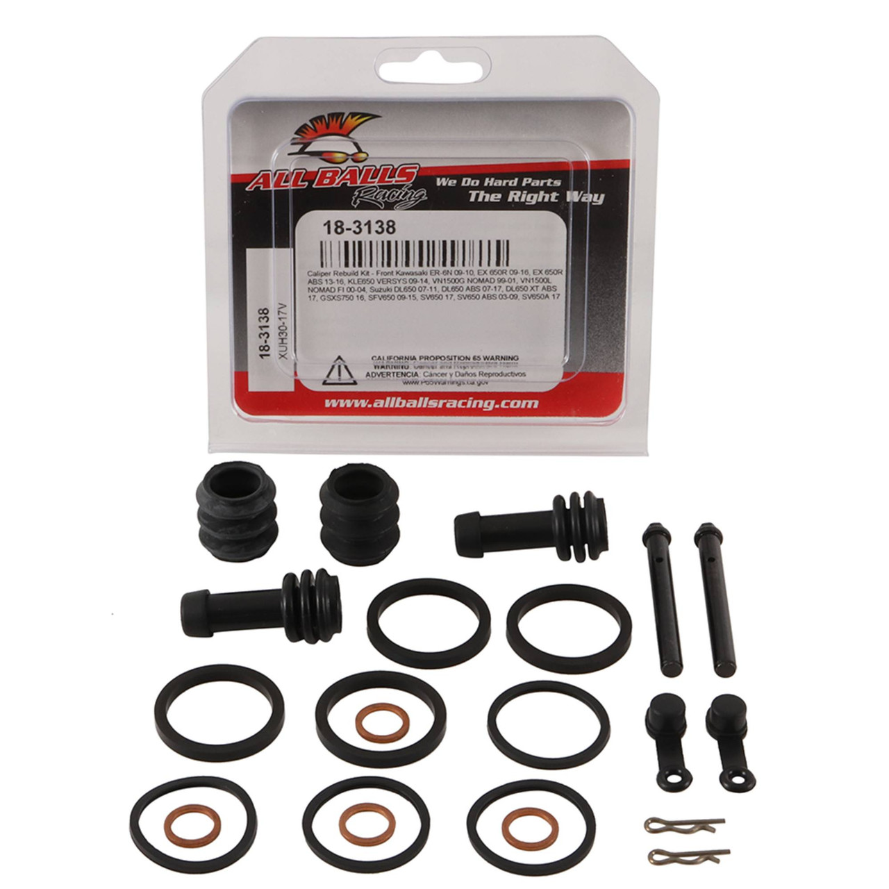 All Balls Front Caliper Rebuild Kit 18-3138 - Kawasaki ER 6N 09-10