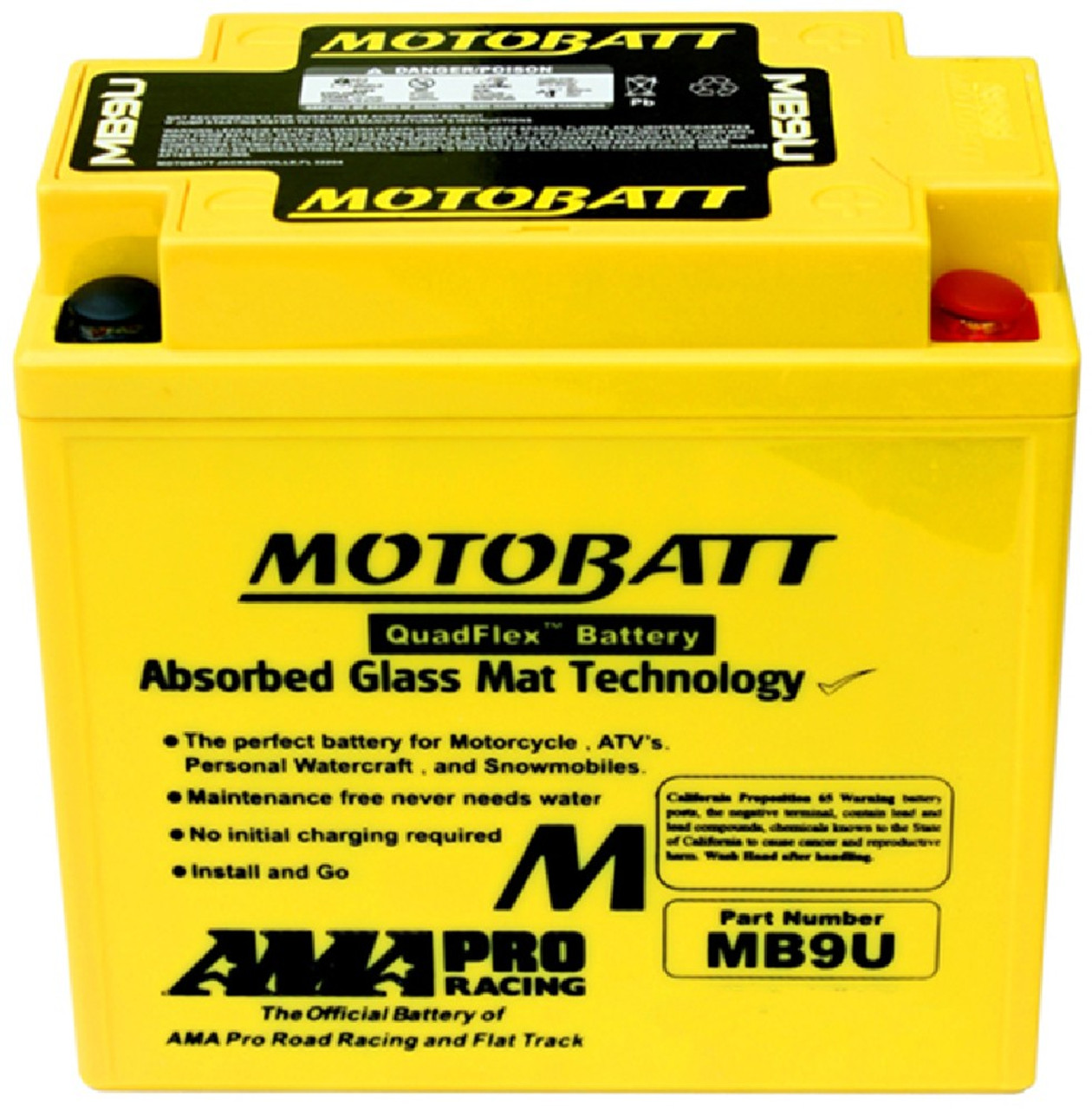 Suzuki Quad Kawasaki Bateria Motobatt AGM Battery For
