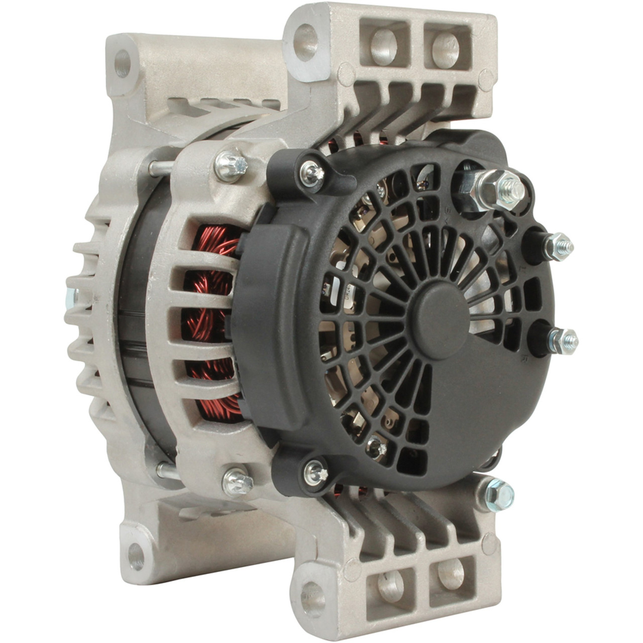 TRUCK ALTERNATOR - DELCO 24SI 160 AMP 8600889 QUAD Mount 400-12286