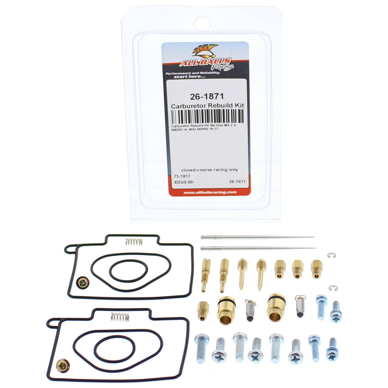 Tata All Balls Carburetor Rebuild Kit 26-1871 for Ski-Doo MX Z