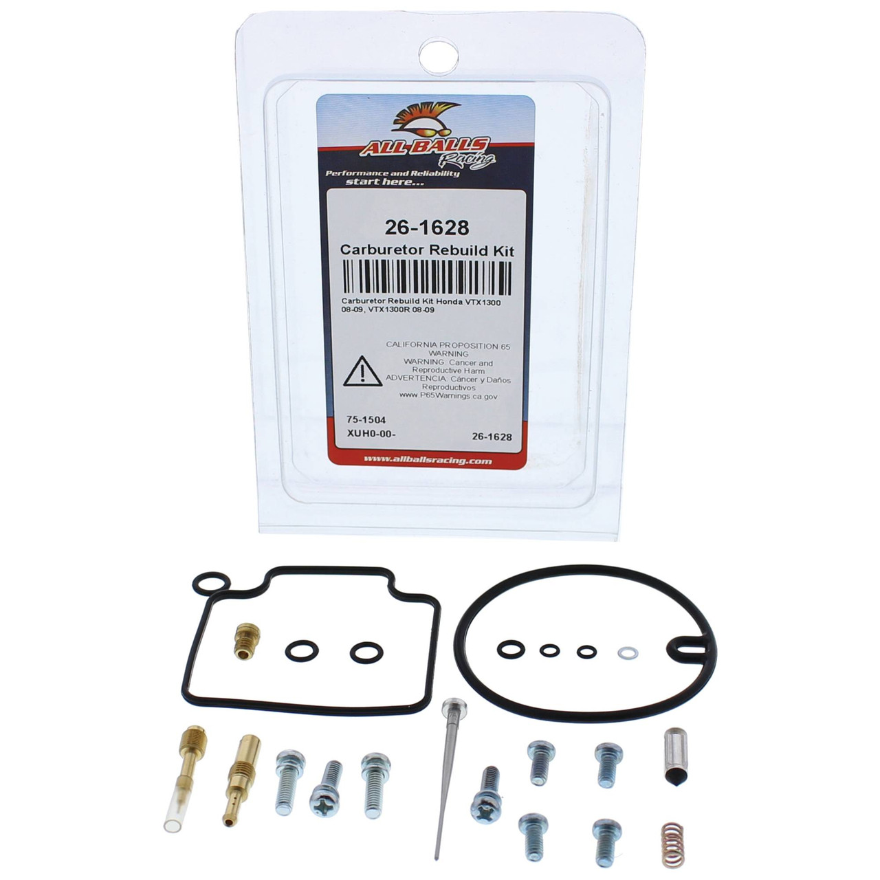 All Balls Carburetor Rebuild Kit 26-1628 for Honda VTX 1300 C 08