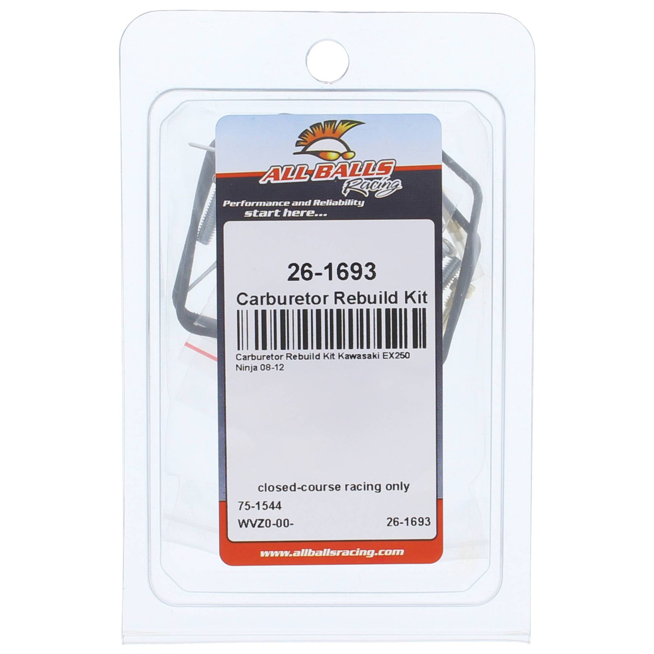 All Balls Carburetor Rebuild Kit 26-1693 for Kawasaki EX 250 Ninja