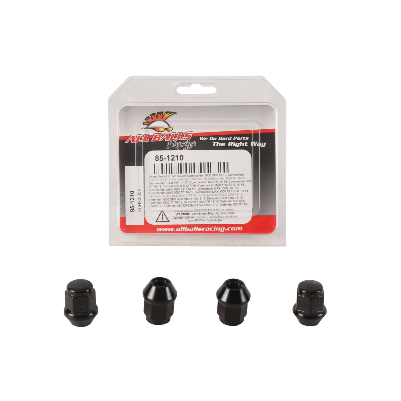 All Balls Racing 85-1078 Wheel Stud and Nut Kit-