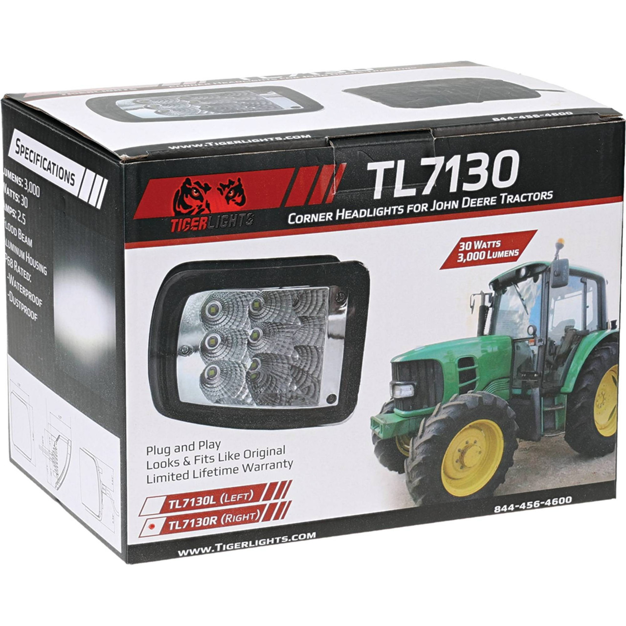 Tiger Lights Right LED Work Light For John Deere 5070M