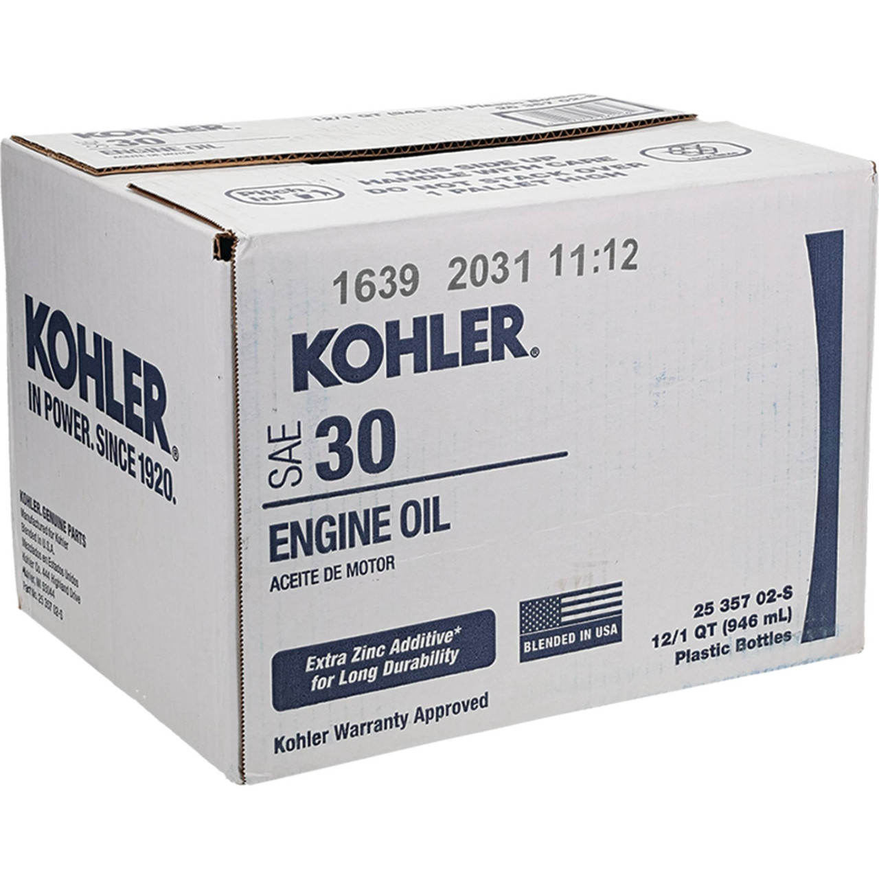 Kohler 25 357 47-S (paquete de 2) SAE 15W40 Aceite de motor diésel cuarto  de galón