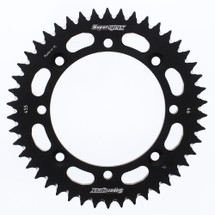 Supersprox Black Aluminum Sprocket, 46T, Chain Size 420, RAL-455-46-BLK