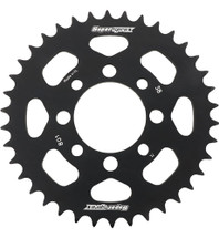 Supersprox Black Aluminum Sprocket, 38T, Chain Size 420, RAL-801-38-BLK