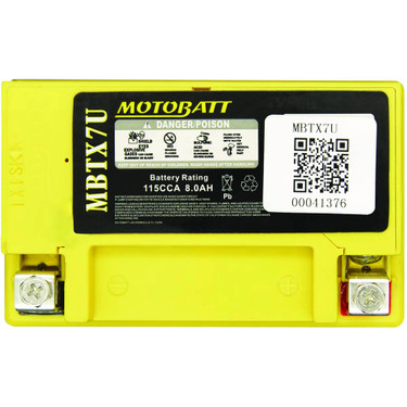 Motobatt MBTX7U 8Ah Battery