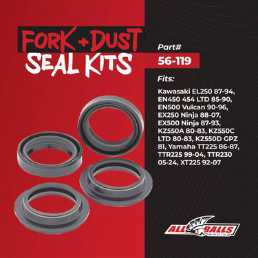 All Balls Fork and Dust Seal Kit for Kawasaki Yamaha