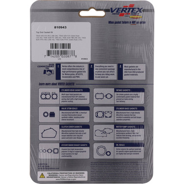 Vertex Top End Gasket Kit for Honda