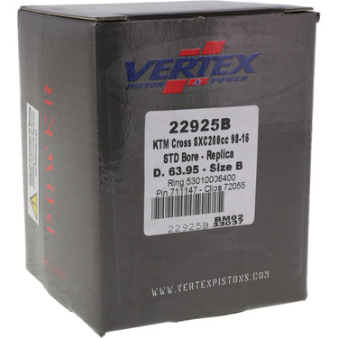 Vertex 63.95mm Standard Replica Piston Kit for KTM 52330007400II, 22925B