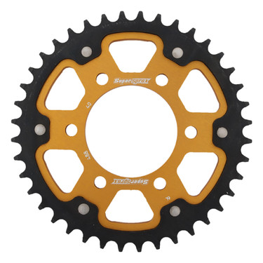 Supersprox - Steel & Aluminum Gold Stealth sprocket, 40T, Chain Size 530, RST-488-40-GLD