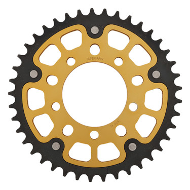 Supersprox - Steel & Aluminum Gold Stealth sprocket, 41T, Chain Size 520, RST-2698-41-GLD