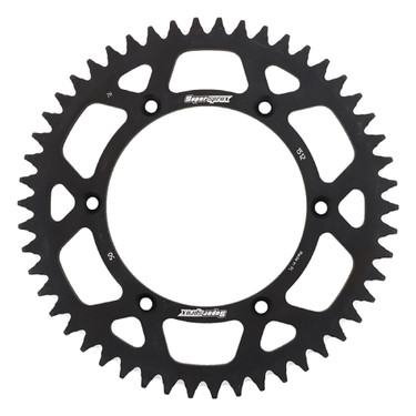 Supersprox Black Aluminum Sprocket, 50T, Chain Size 520, RAL-1512-50-BLK