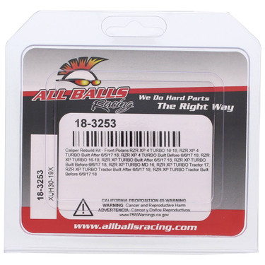 All Balls Front Caliper Rebuild Kit 18-3253 for Polaris RZR XP 1000 Turbo 16