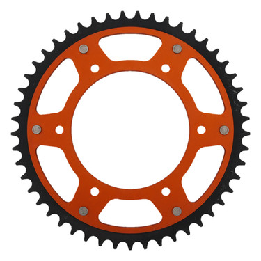 Supersprox - Steel & Aluminum Orange Stealth sprocket, 49T, Chain Size 520, RST-990-49-ORG