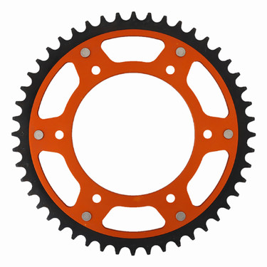 Supersprox - Steel & Aluminum Orange Stealth sprocket, 48T, Chain Size 520, RST-990-48-ORG