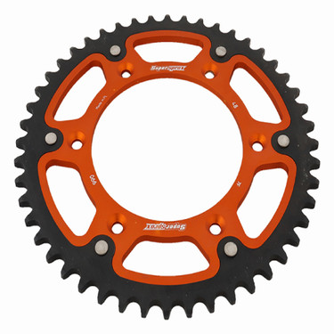 Supersprox - Steel & Aluminum Orange Stealth sprocket, 48T, Chain Size 520, RST-990-48-ORG