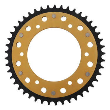 Supersprox - Steel & Aluminum Gold Stealth sprocket, 45T, Chain Size 520, RST-990-45-GLD