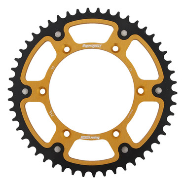 Supersprox - Steel & Aluminum Gold Stealth sprocket, 50T, Chain Size 520, RST-245-50-GLD