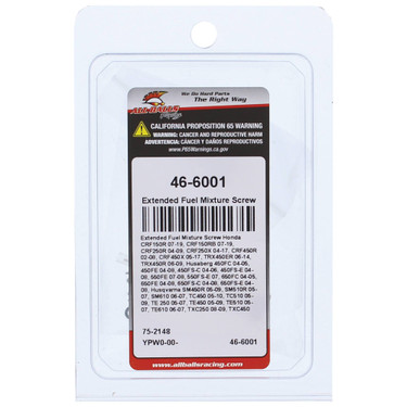 All Balls Extended Fuel Mixture Screw 46-6001 for Husaberg 450FS-E 04 05 06 08