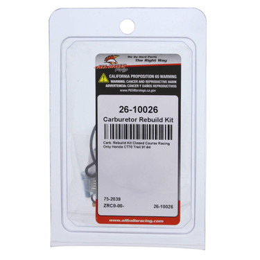 All Balls Carburetor Rebuild Kit 26-10026 for Honda CT70 Trail 91 92 93 94