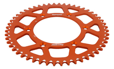 Supersprox Orange Aluminum Sprocket, 52T, Chain Size 520, RAL-990-52-ORG