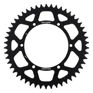 Supersprox Black Aluminum Sprocket, 50T, Chain Size 520, RAL-460-50-BLK