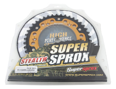 Supersprox - Steel & Aluminum Gold Stealth sprocket, 42T, Chain Size 520, RST-990-42-GLD