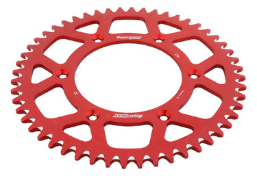 Supersprox Red Aluminum Sprocket, 52T, Chain Size 520, RAL-210-52-RED
